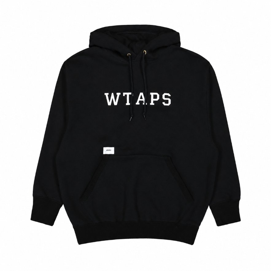 トップス WTAPS COLLEGE DESIGN HOODED WTAPS Black Hoodie | Premium Streetwear Pullover USA