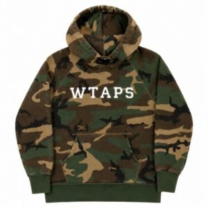 WTAPS camo hoodie with military-inspired camouflage pattern for premium USA streetwear style