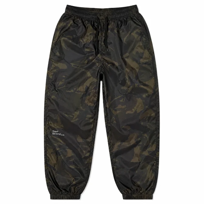 WTAPS camo pants in military camouflage pattern, premium Japanese streetwear trousers